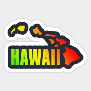 Hawaiian Islands (vintage distressed look) Sticker